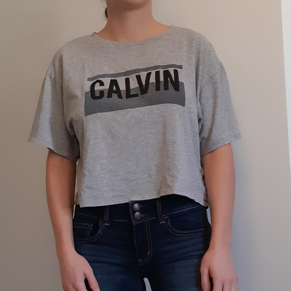 Gray Calvin Klein T shirt - Picture 1 of 8